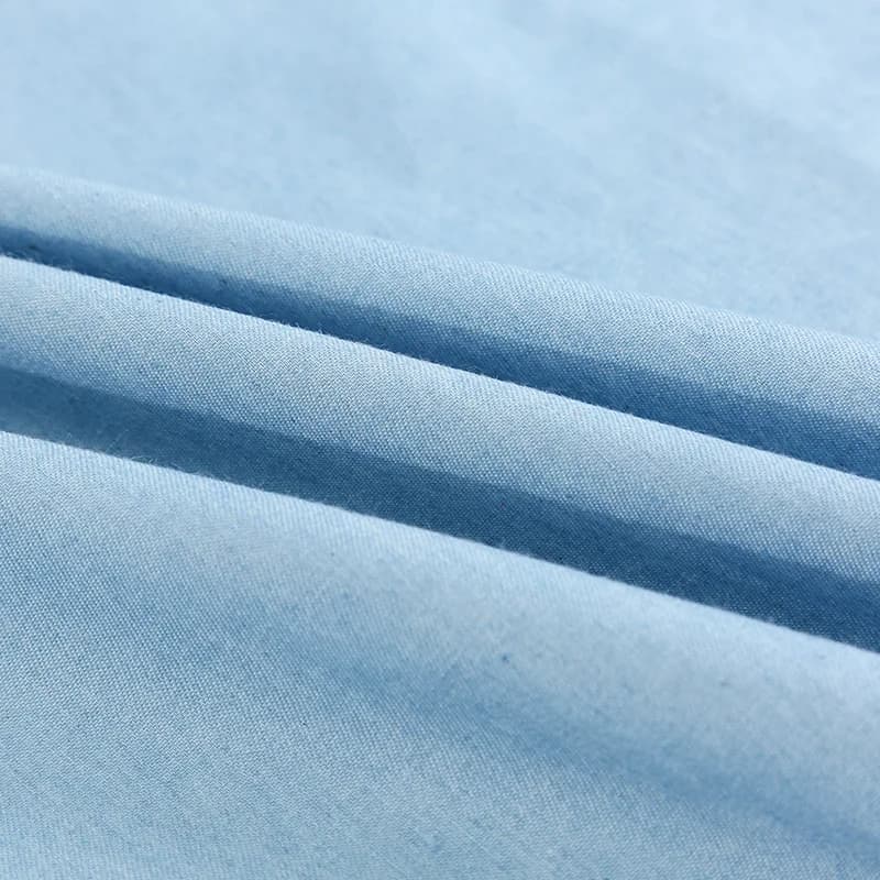 Tissu Denim d'été en coton de couleur unie, pour accessoires de couture, vêtements, chemise, jupe, 4