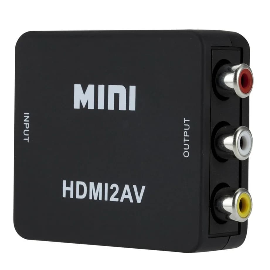 Adaptateur de détartreur HD 1080P, convertisseur vidéo Composite HDMI à RCA CVSB L/R, Mini HD2AV ver
