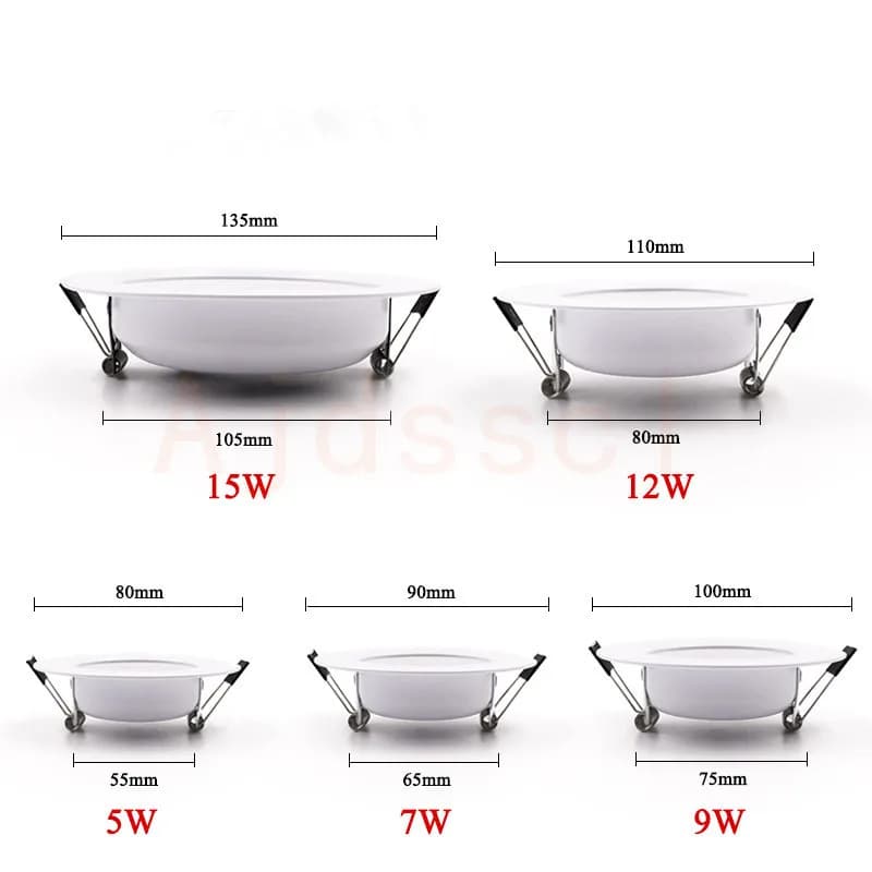 Dimmable 10 pièces LED Downlight 220V 110V 3 couleurs gradation 5W 7W 9W 12W 15W encastré dans LED p