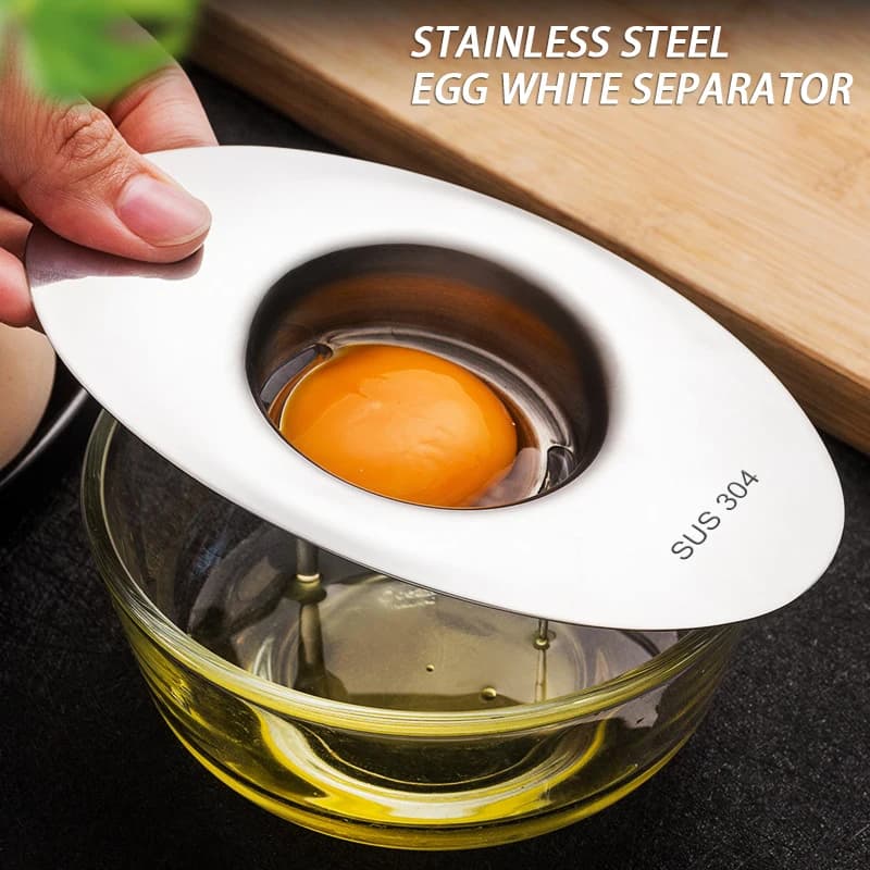 Outils de séparation de blanc d'œuf en acier inoxydable, Gadgets de filtre de jaune d'œuf, accessoir