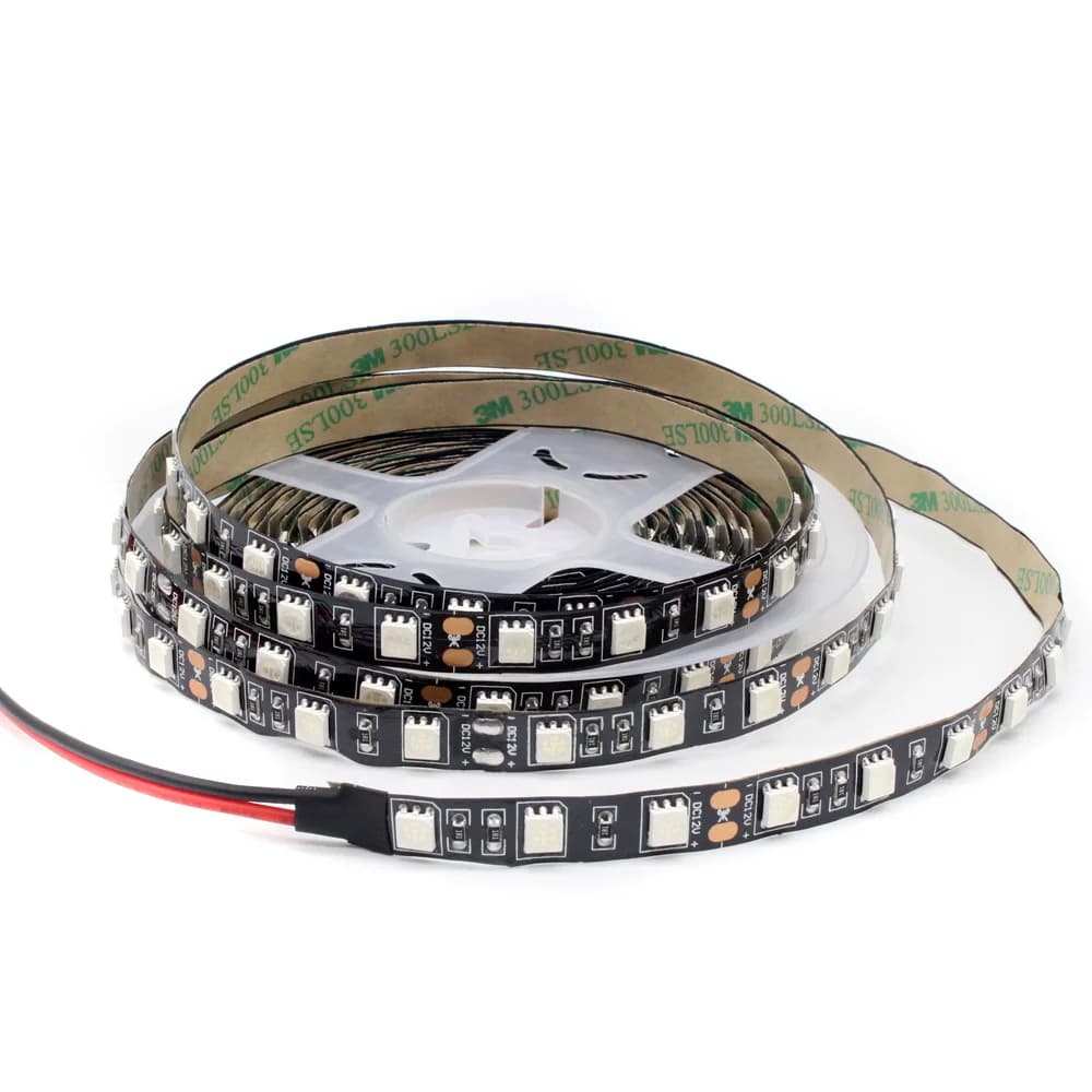 Bande LED UV PCB noire 12V SMD5050, bande lumineuse LED étanche 1M 2M 3M 4M 5M 395-405nm, bande LED 