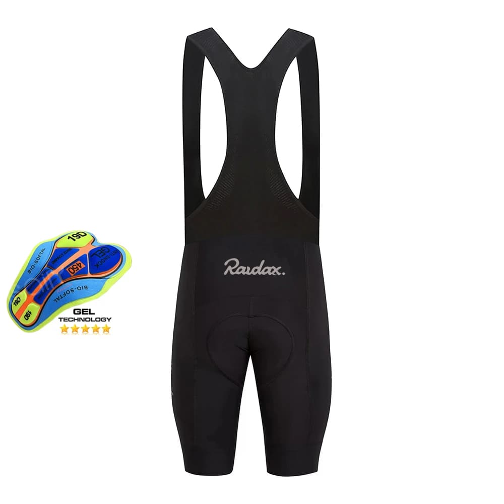 Raudax cuissard à bretelles de cyclisme 2025 hommes équipe de sport vtt cyclisme noir cuissard à bre