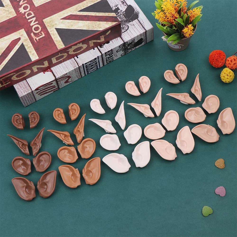 Blyth – jouet oreilles glacées de poupée, accessoires de haute qualité, couleur blanche, marron natu