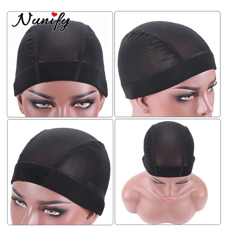 Nunify 1 pièces S M L vente en gros Spandex dôme casquette pour Bonnet Perruque noir filet à cheveux