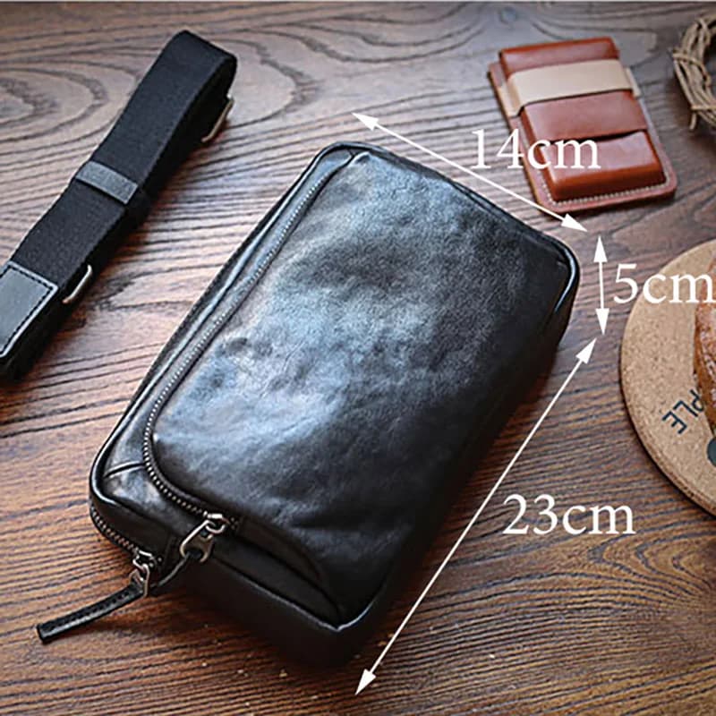 Gland TOO-Sac à bandoulière en cuir tanné végétal pour homme, sac de poitrine multifonctionnel, sac 