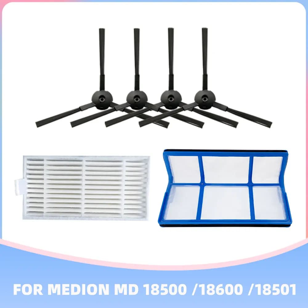 Compatible pour aspirateur Robot Medion MD 18500 /18600 /18501, filtre Hepa, filtre primaire, bord r