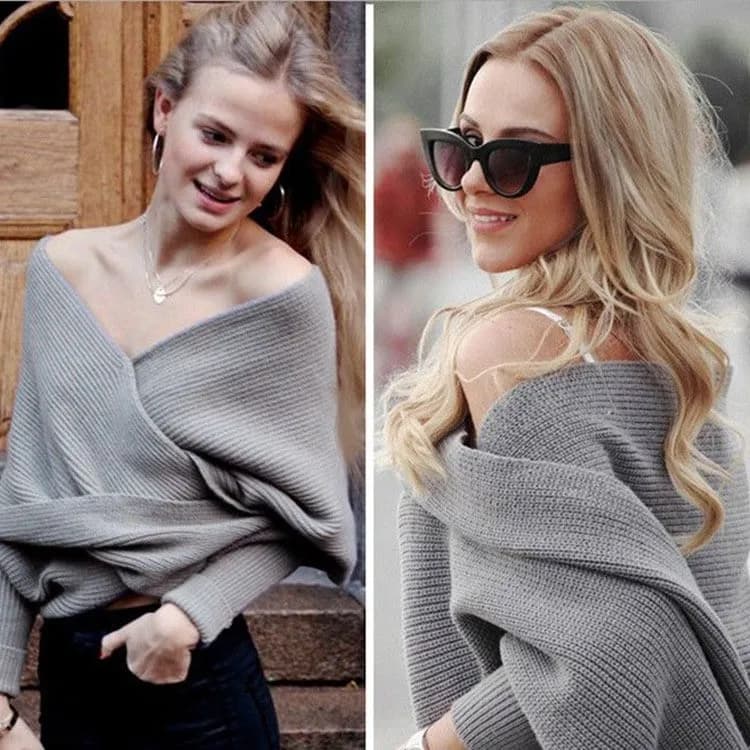 Pulls ronds à col en V pour femmes, écharpe sexy, châles à manches longues, écharpes chaudes pour fe