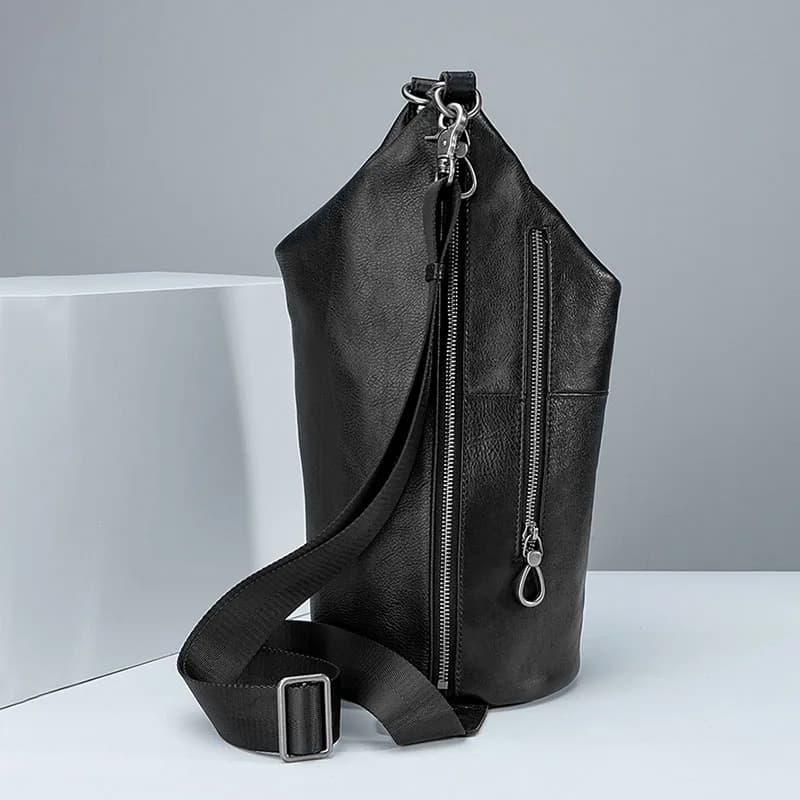 AETOO – sac incliné à une épaule, sac de tête en cuir, sac cylindrique en cuir, sac tendance pour ho