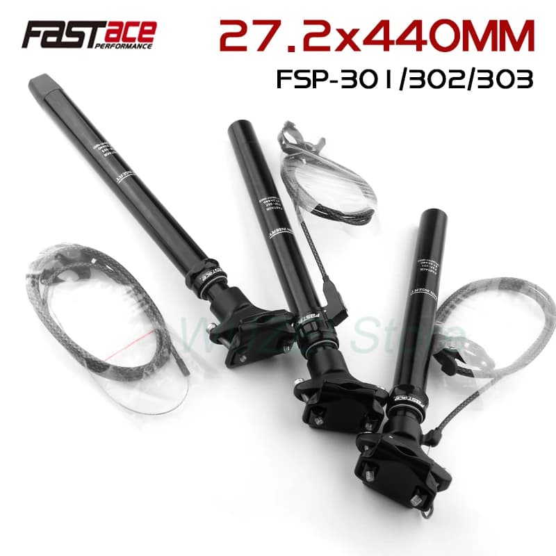 FASTACE tige de selle télescopique 27.2/28.6/30.0/30.4/30.9/31.6/33.9mm compte-gouttes de vélo 440mm