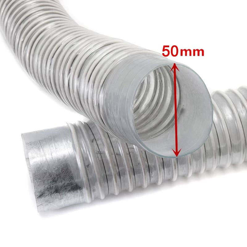 Tuyau d'aspirateur à soufflet de 50mm de diamètre intérieur, tuyau de collecte de poussière industri