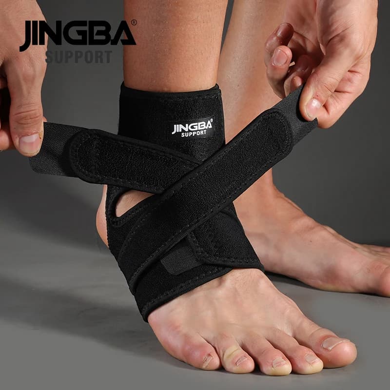 JINGBA SUPPORT 1 pièces attelle de cheville à Compression réglable Support de protection sport prote