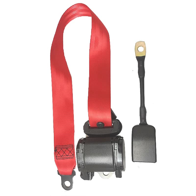 Sangles de ceinture de sécurité rétractables réglables à 3 points, rouge, jaune, bleu, verrouillage 