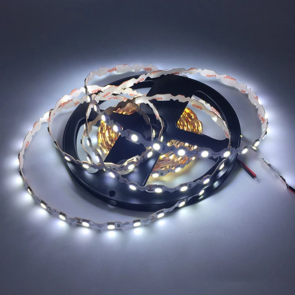 Bande LED Flexible en forme de S, 5m, 12V, 24V, 5050 RGB, blanc chaud, blanc, 60LED/m, canal de plia