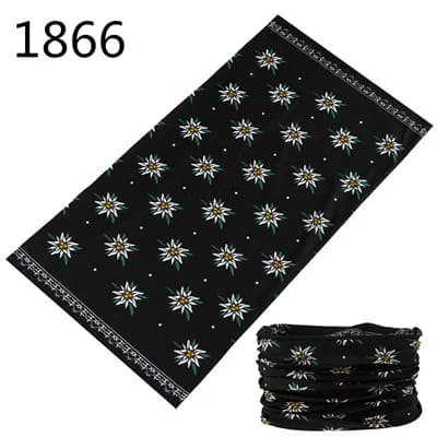 1851-1900 fleur feuille imprimé Bandana cou guêtre visage bouclier Sport Camping cyclisme pêche en p