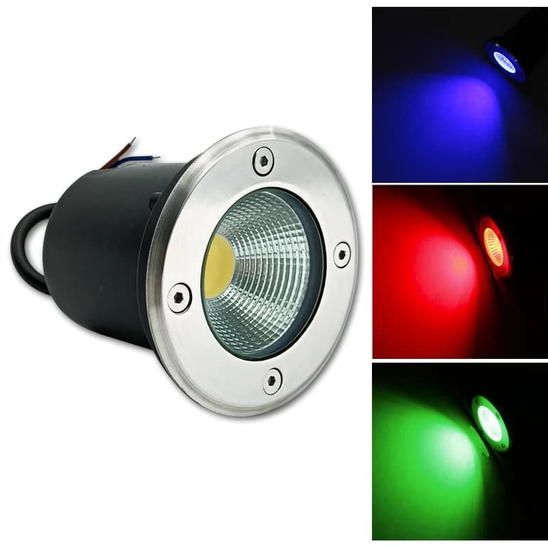 Étanche IP67 3W 5W 10W 12W LED jardin enterré AC110v 220v extérieur encastré pont lumière lampe ente