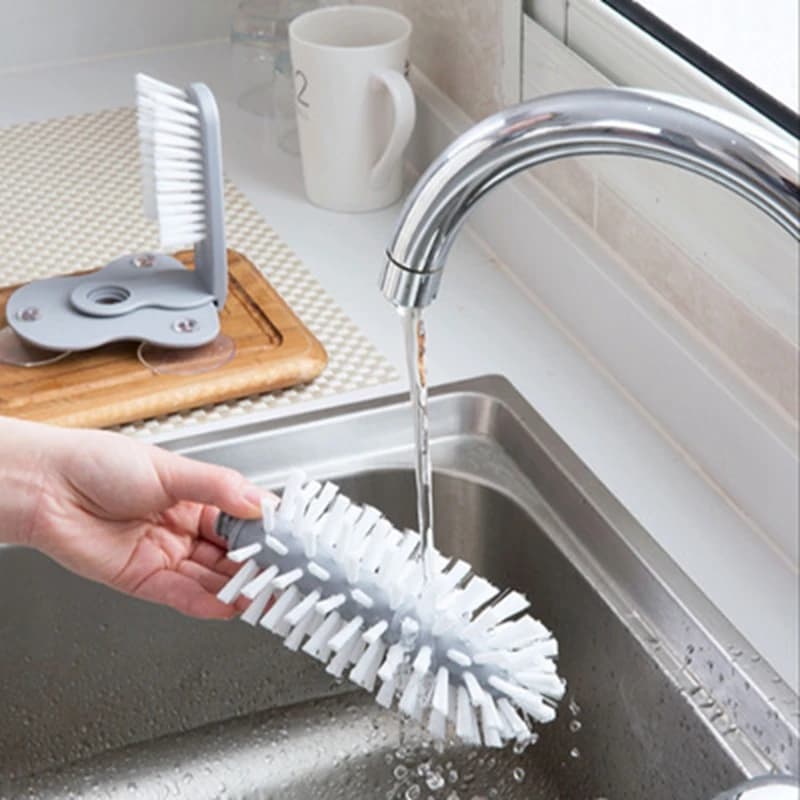Brosse de nettoyage de bouteille d'eau d'évier, brosse de tasse en verre, nettoyeur de gobelets, for