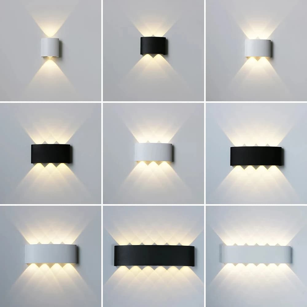 Applique murale LED étanche, applique murale extérieure, porche/jardin/chambre à coucher, intérieur 