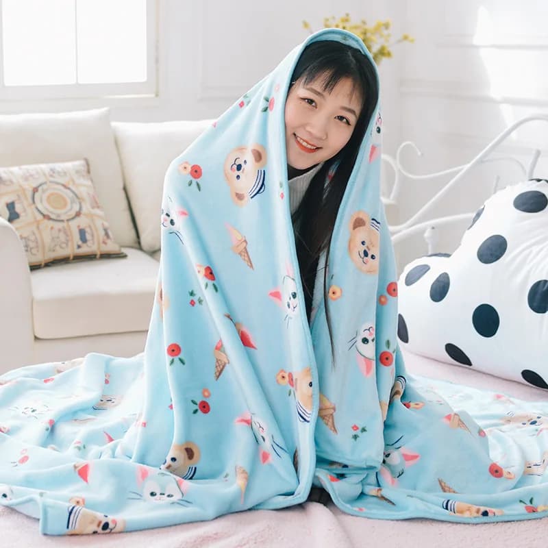 7 Styles Kawaii Anime flanelle couverture japon chambre canapé confortable chaud flanelle couverture
