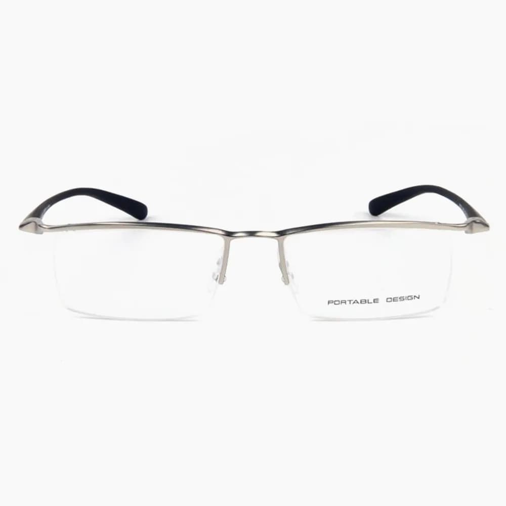 BETSION – lunettes en alliage de titane pour hommes et femmes, monture demi-bord, verres de Prescrip