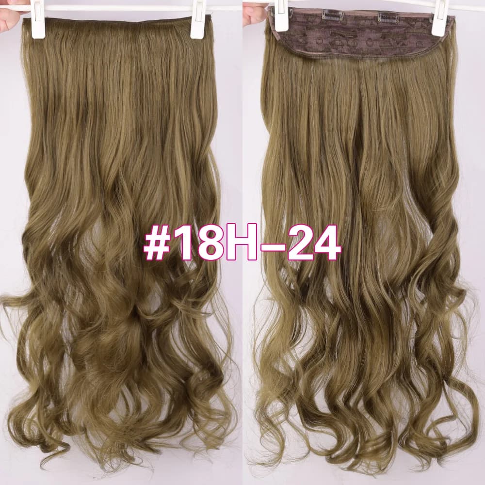 DinDong Clips dans les extensions de cheveux 32 pouces synthétiques ondulés 210G Premium cheveux rés