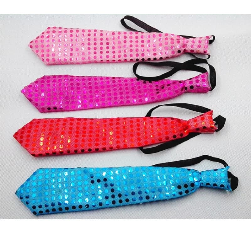 10 pièces hommes nœuds papillon LED clignotant éclairer paillettes garçons cravate Club fête de noël