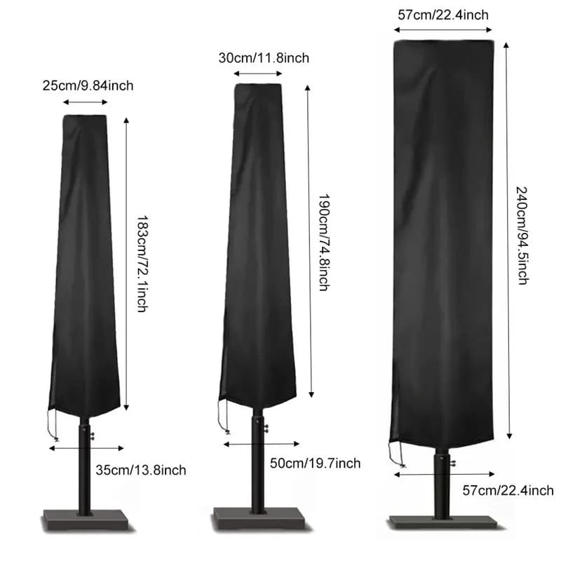 Couverture de Parasol d'extérieur en tissu Oxford imperméable, 6 tailles, imperméable, résistant aux