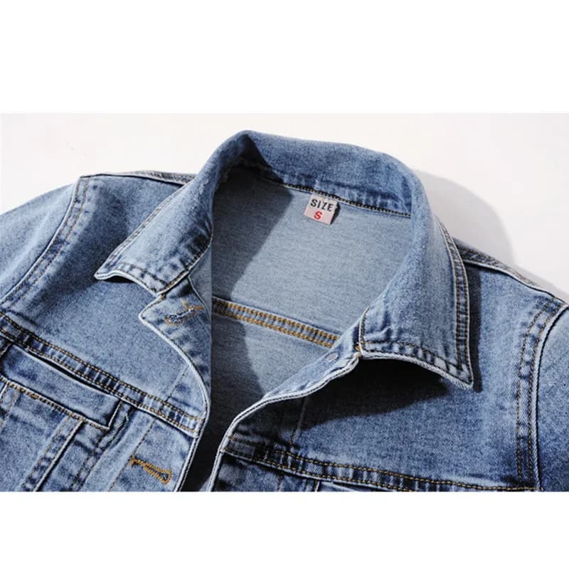 2025 printemps automne nouvelle veste en jean femmes grande taille 5XL Vintage mince à manches longu