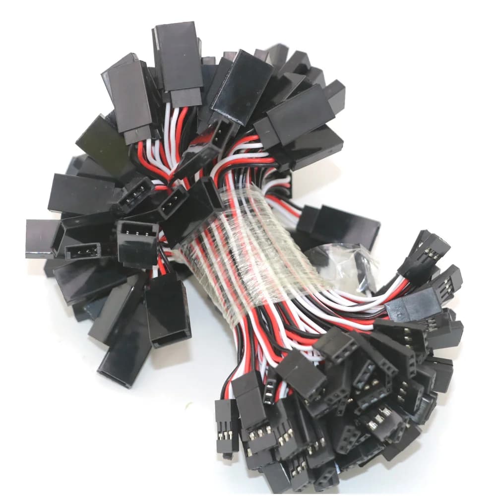 10 pièces 100mm/150mm/200mm/300mm/500mm RC Servo rallonge câble fil plomb JR pour hélicoptère Rc Dro
