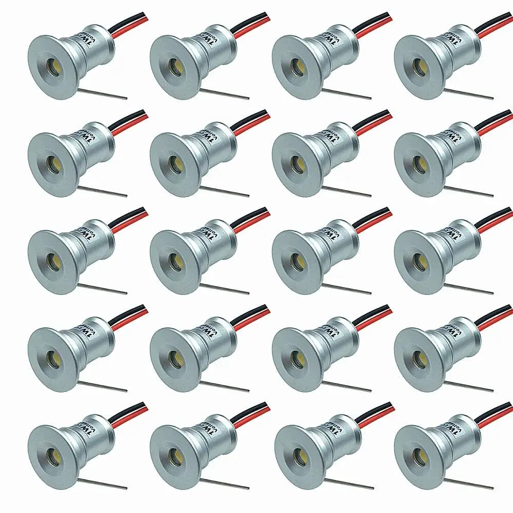 Mini spot LED 1W IP65 12V pour éclairage d'ambiance, idéal pour escaliers, allées, cours, armoires e