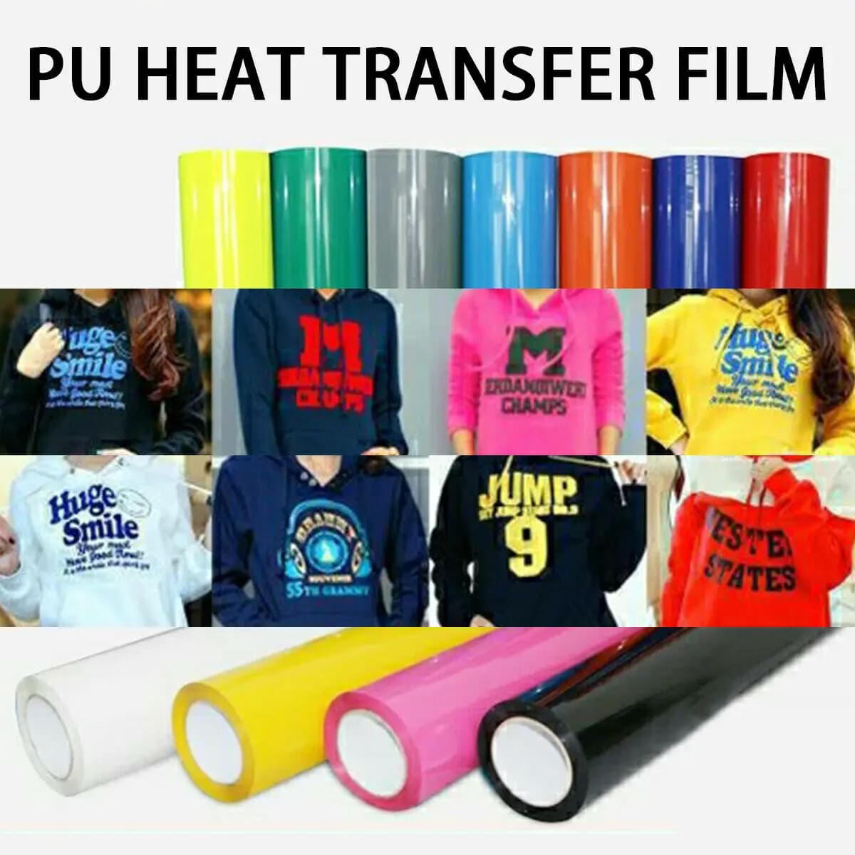 PU transfert de chaleur vinyle fer à repasser T-Shirt textiles Film de coupe presse à chaud rouleau 