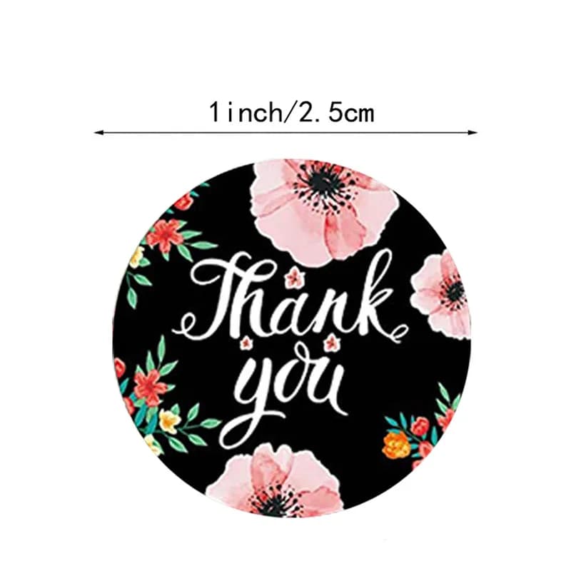 Autocollant rond de remerciement pour Scrapbook, 100 à 500 pièces, sceau d'enveloppe, cadeau, décora