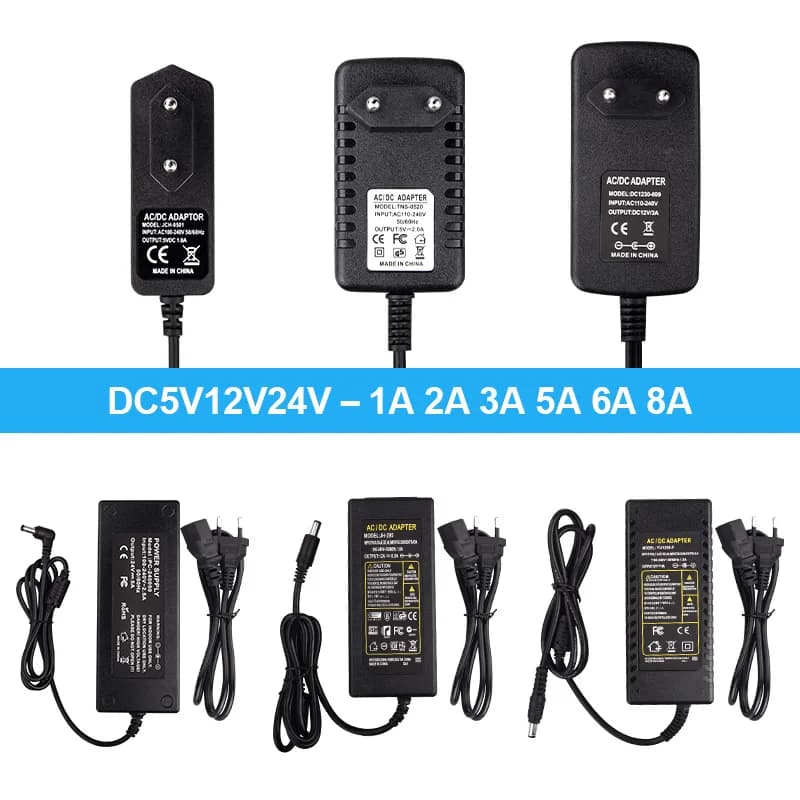 Transformateur d'éclairage AC100V-240V à DC5V/12V/24V, 1A 2A 3A 5A 6A 8A 10A, adaptateur d'alimentat