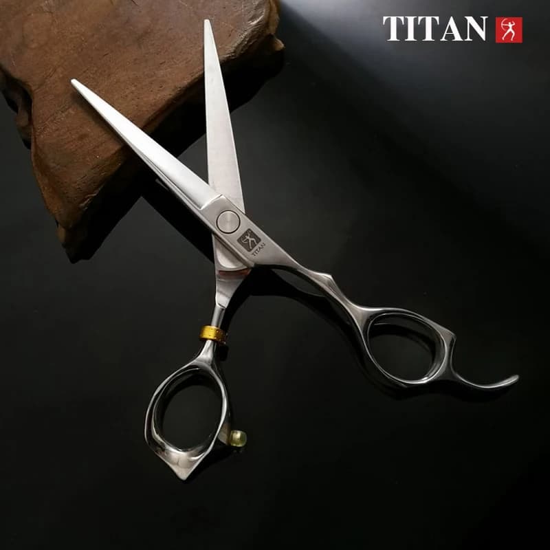 TITAN outils de barbier professionnels ciseaux à cheveux coupe amincissement cisaille de coiffure 5.