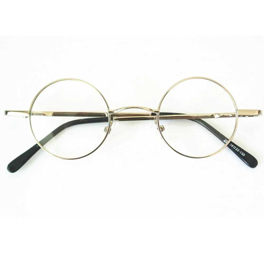 Vintage petit rond 43mm charnières à ressort John Lennon montures de lunettes en métal jante complèt