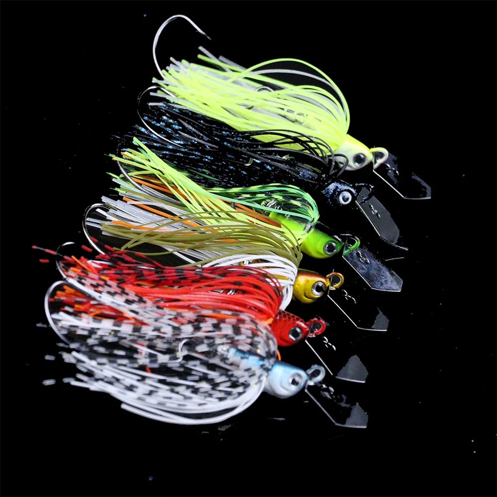 Mycena-Leurre Chatter Spinner Bait, Buzzbait, WobJeff Chatterbait, Bass, Pike, Walleye Fish, Weedles