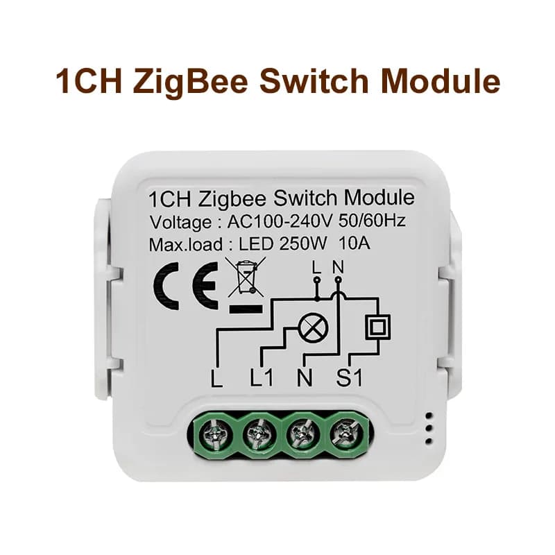 Module d'interrupteur intelligent GIRIER Tuya ZigBee 3.0 10A pour maison connectée, disjoncteur DIY 