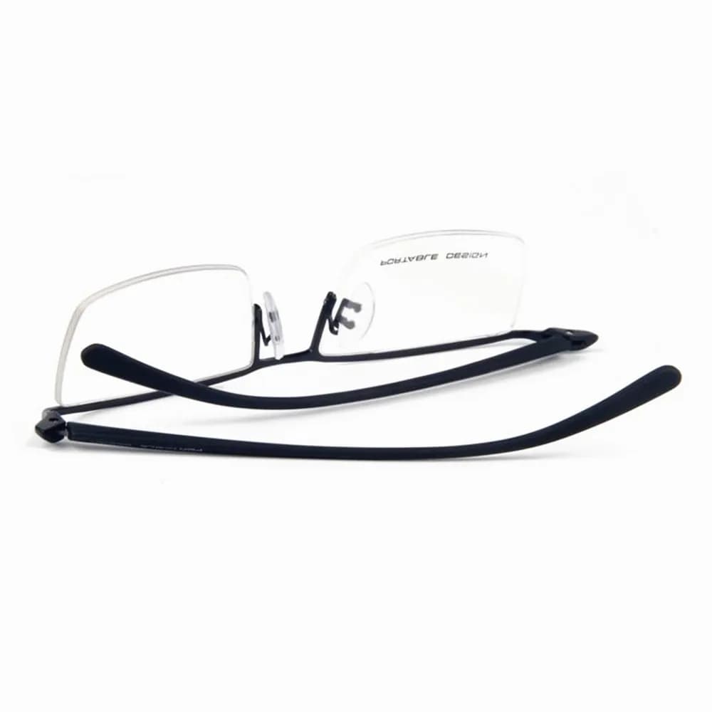BETSION – lunettes en alliage de titane pour hommes et femmes, monture demi-bord, verres de Prescrip