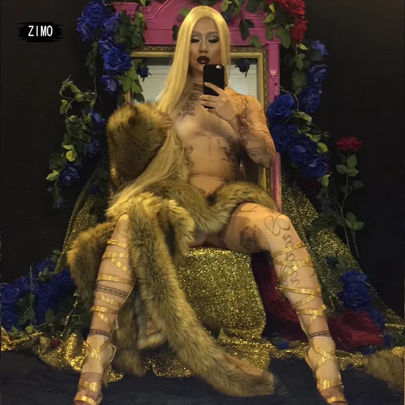 Combinaison sexy à imprimé serpent pour femmes, tenue de pole légiti, une pièce, pour défilés, araig