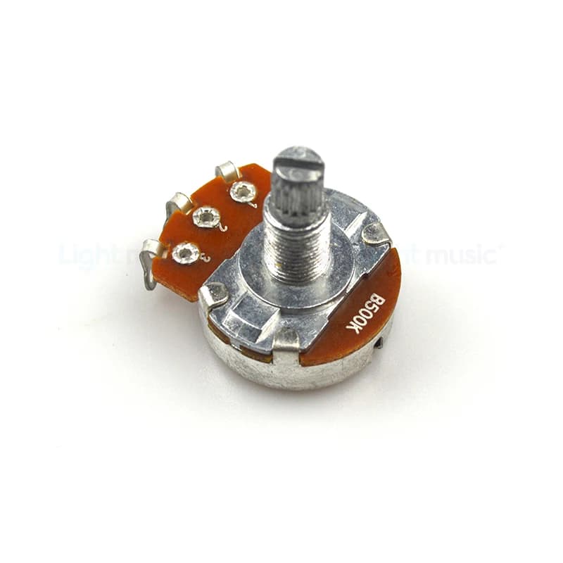 2 pièces A500K/B500K guitare électrique 15mm 18mm arbre fendu potentiomètre conique linéaire Volume 
