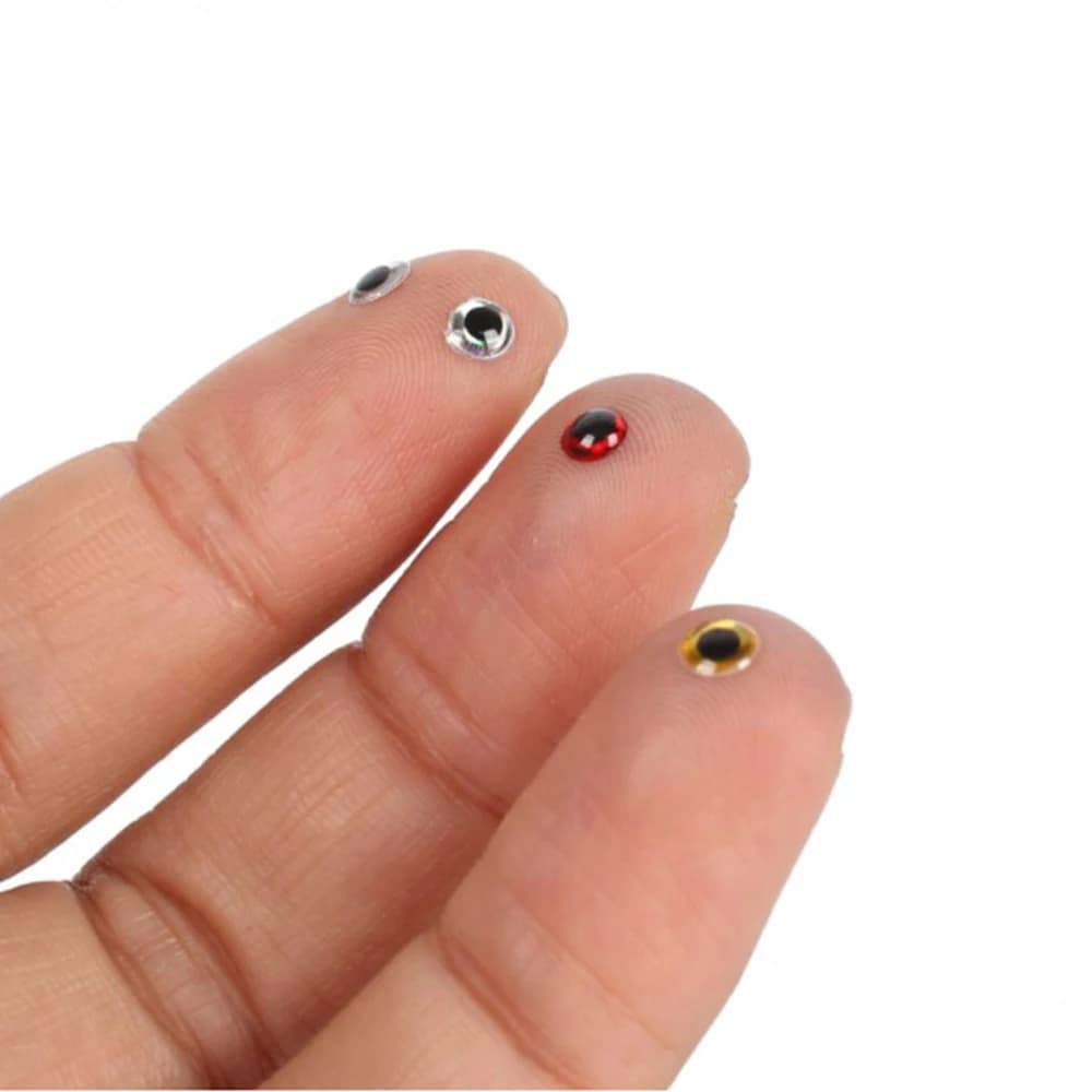 Lot de 100 leurres holographiques 3D pour la pêche à la mouche, 3/4/5/6mm, matériel pour attraper de