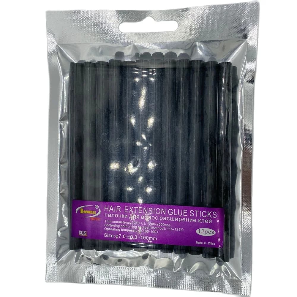 24 PCS/Lot bâtons de colle d'extension de cheveux jaunes bâton de colle thermofusible pour extension