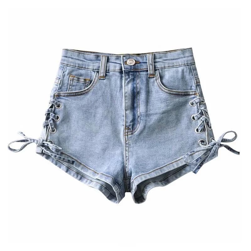 TVVOVVIN-Mini short en denim taille haute pour femme, vêtement moulant et sexy, style Boho, 8ZC