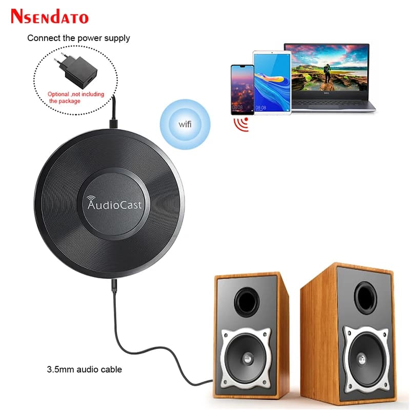 M5 AudioCast pour Airplay musique sans fil haut-parleur récepteur 2.4G WIFI Hifi musique pour DLNA A
