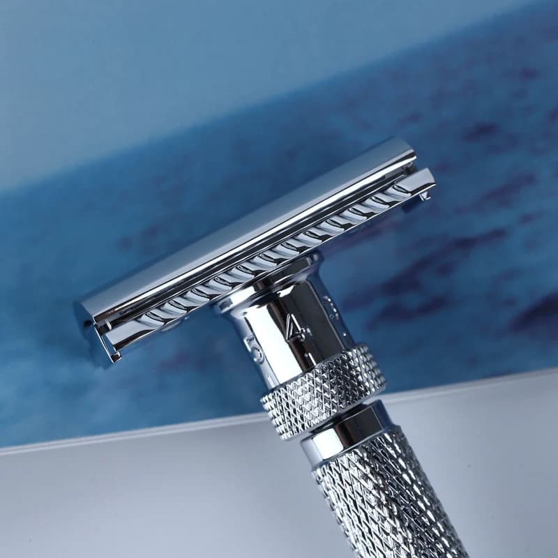 Yaqi – rasoir de sécurité pour hommes, ajustable, coupe finale, couleur chromée