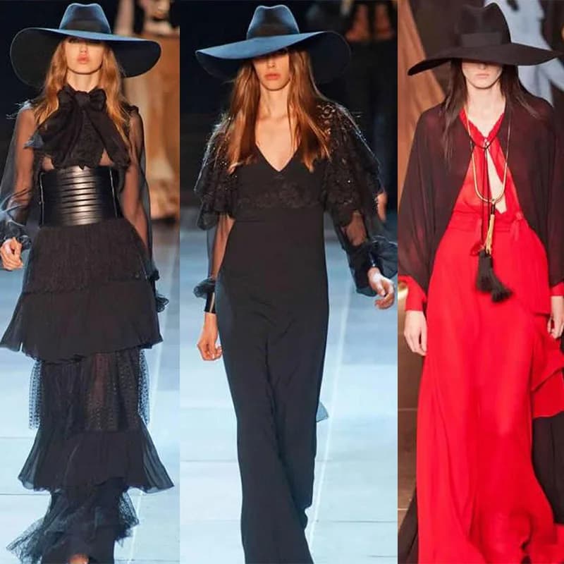 Grand chapeau en feutre de laine à bord large pour femme, chapeau Trilby chic, robe d'église, Fedora