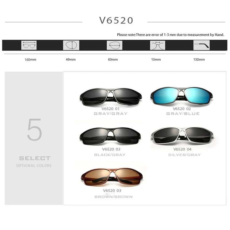 VEITHDIA lunettes de soleil polarisées Vintage pour hommes femmes UV400 Sport lunettes de conduite e