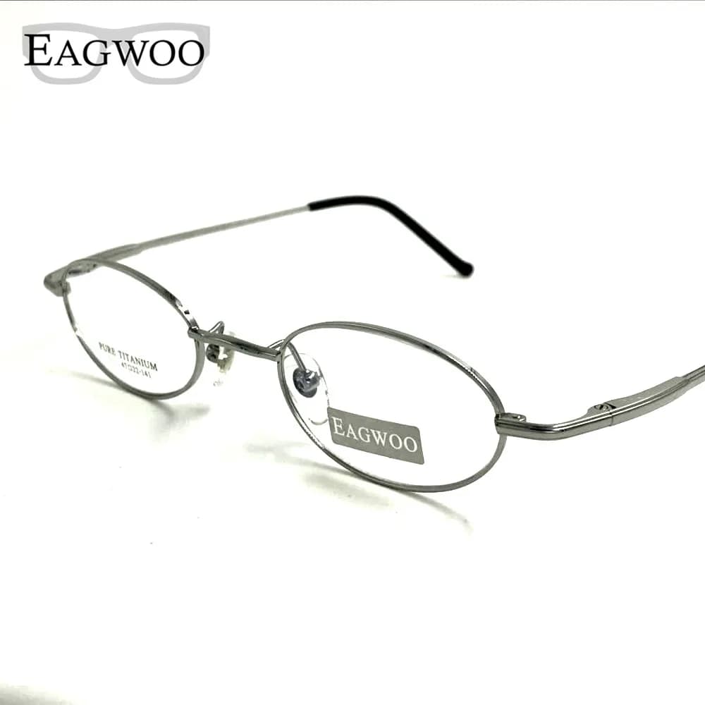Lunettes en titane pur, petit cadre optique adapté aux lunettes de Prescription de puissance haute r