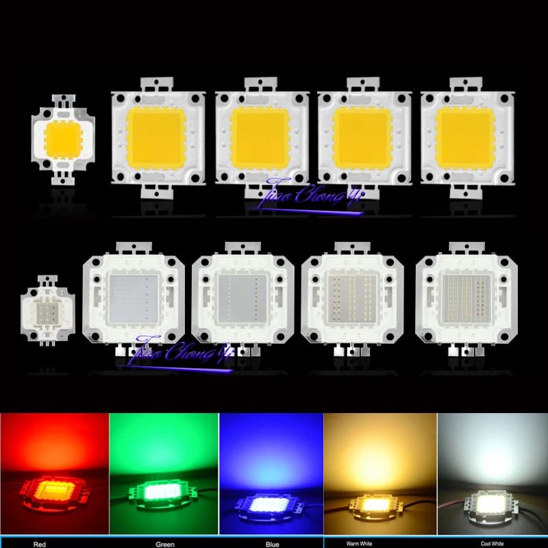 10W 20W 30W 50W 100W haute puissance lumière LED COB puces pour projecteur lampe projecteur LED blan