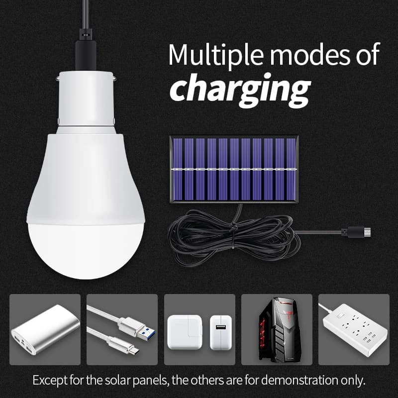 CanLing LED lampe solaire 15 W 250LM USB 5 V lumière solaire Portable extérieur camping tente ampoul