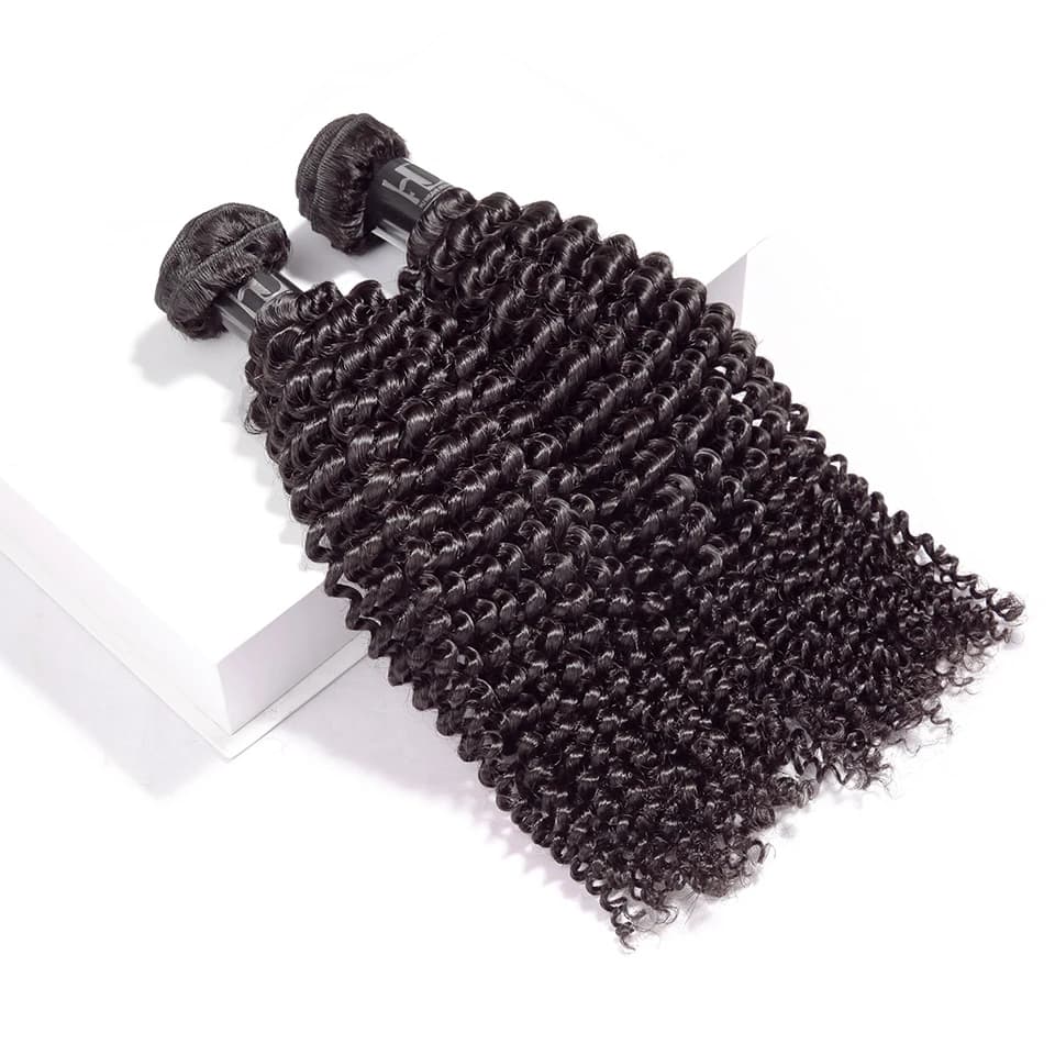 Vingin-Tissage de cheveux brésiliens bouclés afro crépus, vague d'eau, faisceaux de cheveux humains,